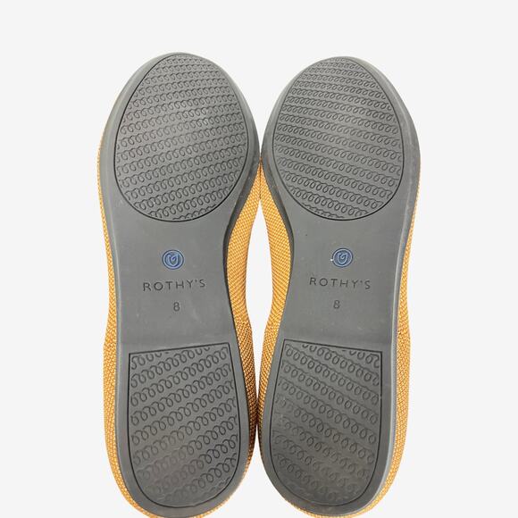 Rothy’s The Loafer Camel Brown Knit Flats Size 8 Sustainable Slip On Shoes - Picture 6 of 11